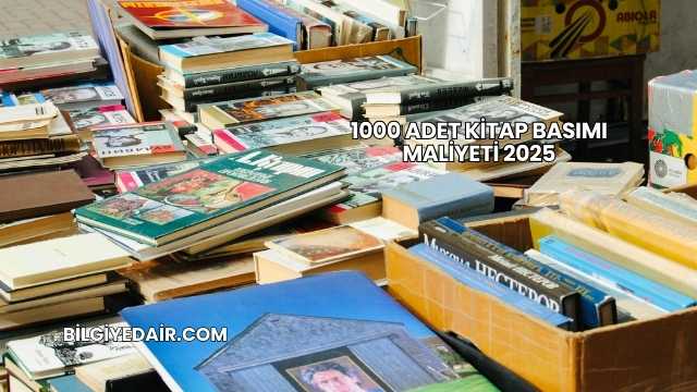 1000 Adet Kitap Basımı Maliyeti 2025