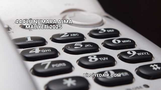 444'lü Numara Alma Maliyeti 2025