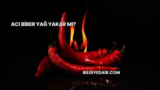 Acı Biber Yağ Yakar mı?