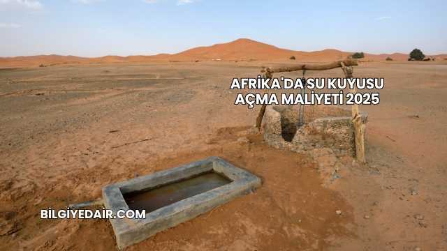 Afrika'da Su Kuyusu Açma Maliyeti 2025