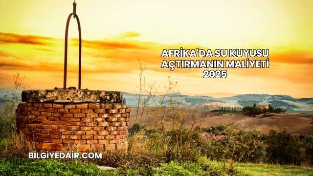 Afrika'da Su Kuyusu Açtırmanın Maliyeti 2025