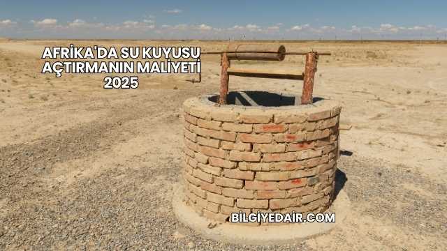 Afrika'da Su Kuyusu Açtırmanın Maliyeti 2025