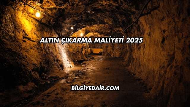 Altın Çıkarma Maliyeti 2025
