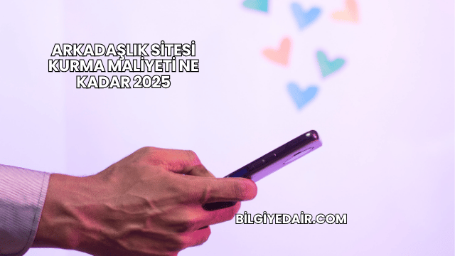 Arkadaşlık Sitesi Kurma Maliyeti Ne Kadar 2025
