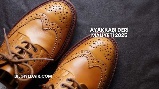 Ayakkabı Deri Maliyeti 2025