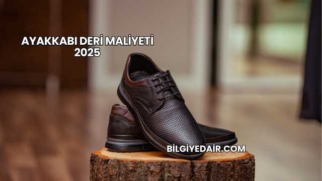 Ayakkabı Deri Maliyeti 2025