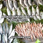 Balıkçı Dükkanı Açma Maliyeti 2025