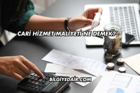 Cari Hizmet Maliyeti Ne Demek?