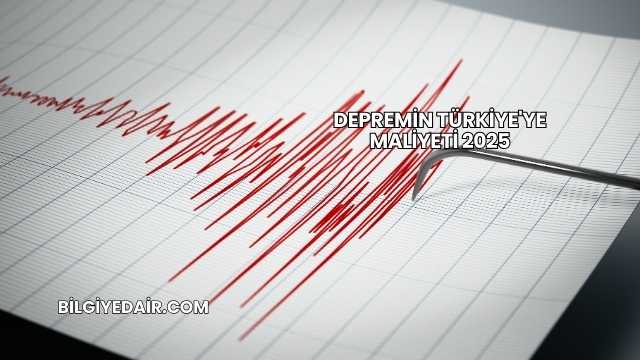 Depremin Türkiye'ye Maliyeti 2025