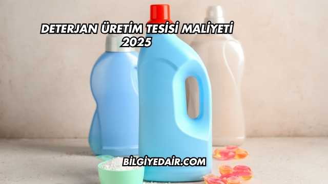 Deterjan Üretim Tesisi Maliyeti 2025