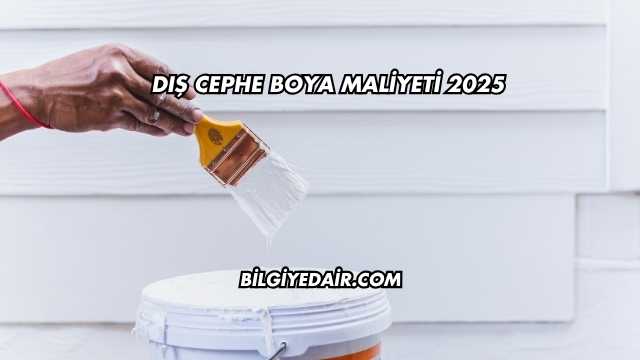 Dış Cephe Boya Maliyeti 2025