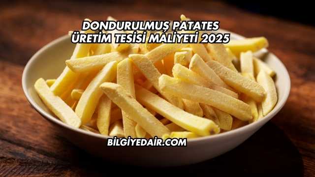 Dondurulmuş Patates Üretim Tesisi Maliyeti 2025