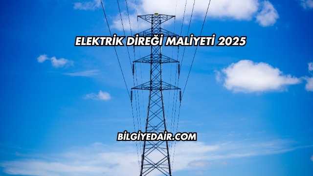 Elektrik Direği Maliyeti 2025