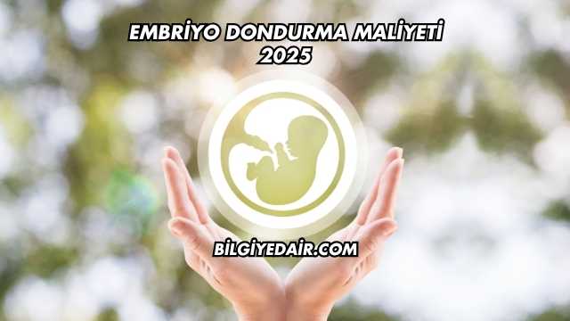 Embriyo Dondurma Maliyeti 2025