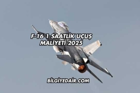 F-16 1 Saatlik Uçuş Maliyeti 2025
