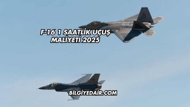 F-16 1 Saatlik Uçuş Maliyeti 2025