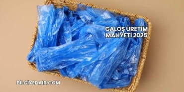 Galoş Üretim Maliyeti 2025
