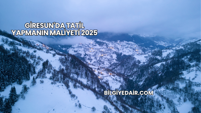 Giresun'da Tatil Yapmanın Maliyeti 2025