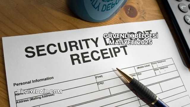 Güvenlik Belgesi Maliyeti 2025