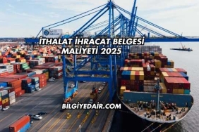 İthalat İhracat Belgesi Maliyeti 2025
