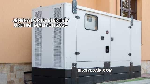 Jeneratör ile Elektrik Üretimi Maliyeti 2025