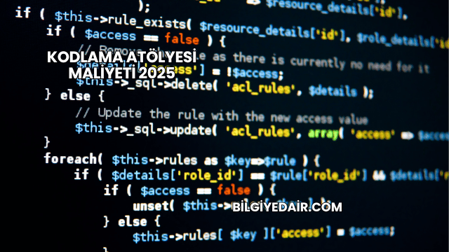 Kodlama Atölyesi Maliyeti 2025