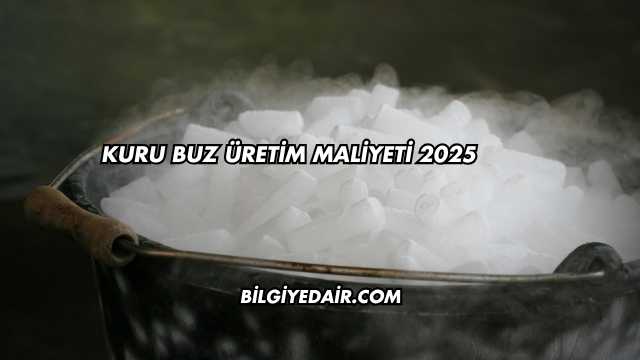 Kuru Buz Üretim Maliyeti 2025
