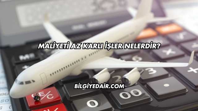 Maliyeti Az Karlı İşler Nelerdir?
