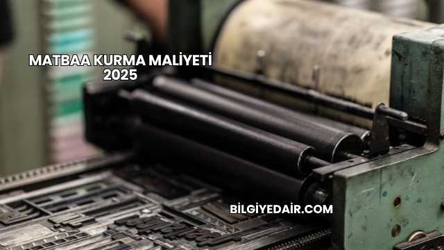 Matbaa Kurma Maliyeti 2025