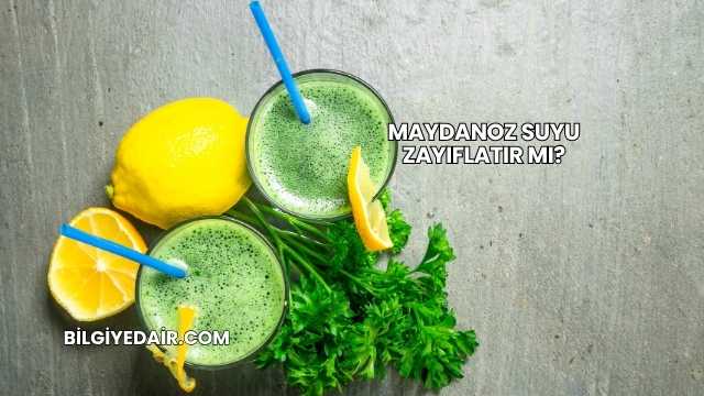 Maydanoz Suyu Zayıflatır mı?