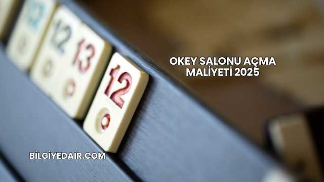 Okey Salonu Açma Maliyeti 2025