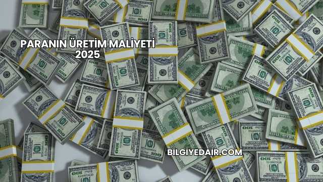 Paranın Üretim Maliyeti 2025