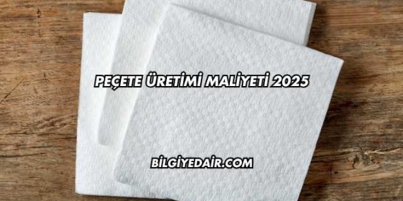 Peçete Üretimi Maliyeti 2025