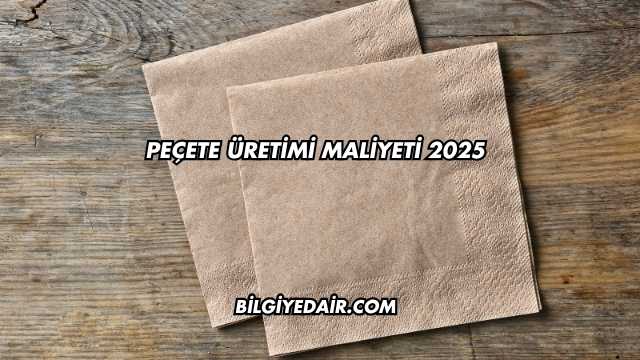 Peçete Üretimi Maliyeti 2025