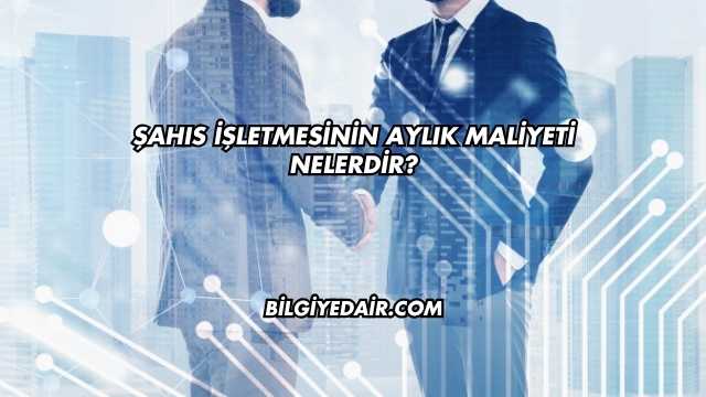 Şahıs İşletmesinin Aylık Maliyeti Nelerdir?