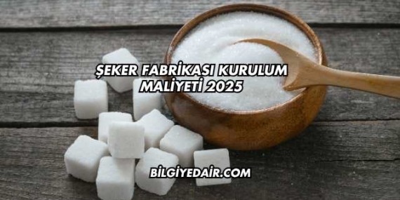 Şeker Fabrikası Kurulum Maliyeti 2025