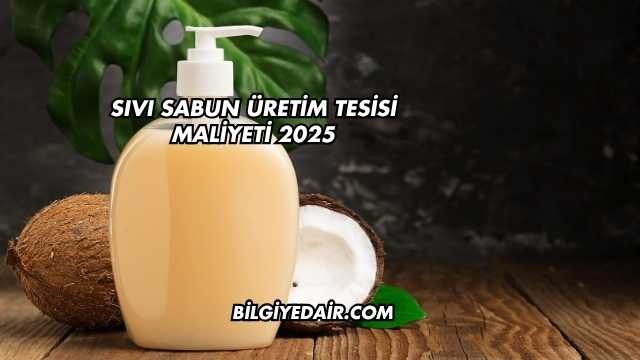 Sıvı Sabun Üretim Tesisi Maliyeti 2025