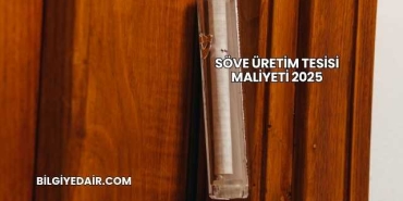 Söve Üretim Tesisi Maliyeti 2025