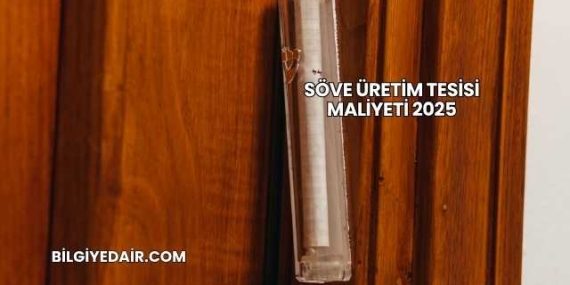 Söve Üretim Tesisi Maliyeti 2025