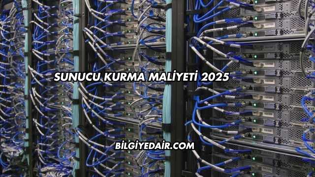 Sunucu Kurma Maliyeti 2025