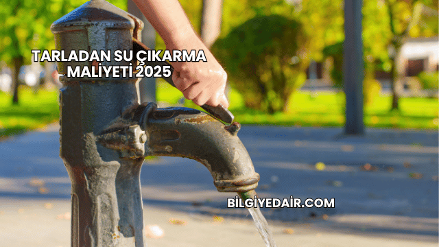 Tarladan Su Çıkarma Maliyeti 2025