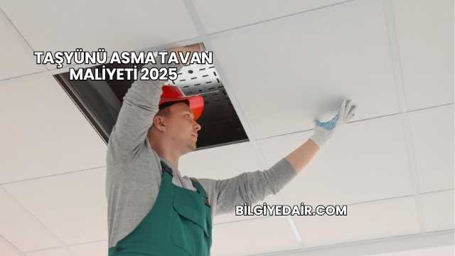 Taşyünü Asma Tavan Maliyeti 2025