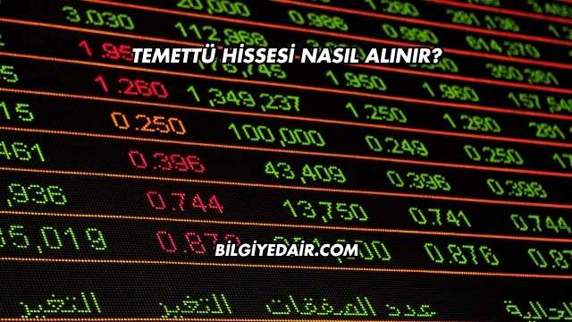 Temettü Hissesi Nasıl Alınır?