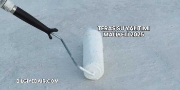 Teras Su Yalıtımı Maliyeti 2025