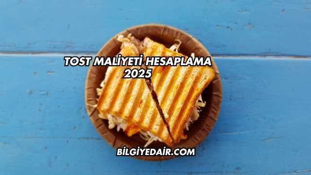 Tost Maliyeti Hesaplama 2025