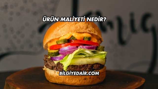 Ürün Maliyeti Nedir?