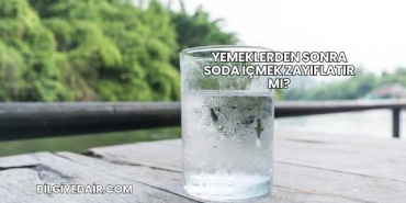 Yemeklerden Sonra Soda İçmek Zayıflatır mı?