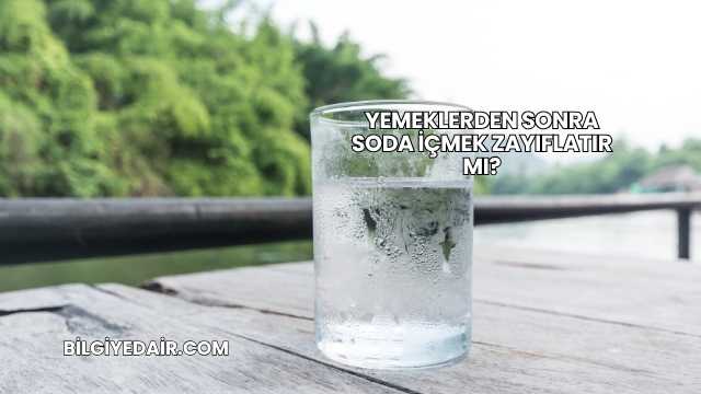 Yemeklerden Sonra Soda İçmek Zayıflatır mı?