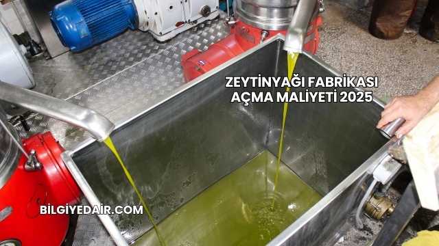 Zeytinyağı Fabrikası Açma Maliyeti 2025
