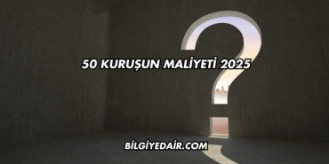 50 kuruşun maliyeti 2025